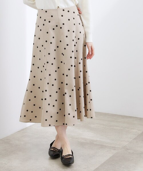grove（グローブ）の「【貴島明日香さん着用・洗える】ランダムドットマーメイドスカート（スカート・レディース・サックスブルー/ベージュ系5/ネイビー系5・02/03）」の10枚目の写真