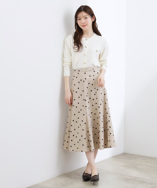 grove（グローブ）の「【貴島明日香さん着用・洗える】ランダムドットマーメイドスカート（スカート・レディース・サックスブルー/ベージュ系5/ネイビー系5・02/03）」の11枚目の写真