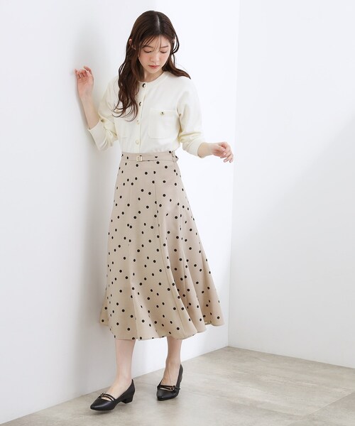grove（グローブ）の「【貴島明日香さん着用・洗える】ランダムドットマーメイドスカート（スカート・レディース・サックスブルー/ベージュ系5/ネイビー系5・02/03）」の12枚目の写真