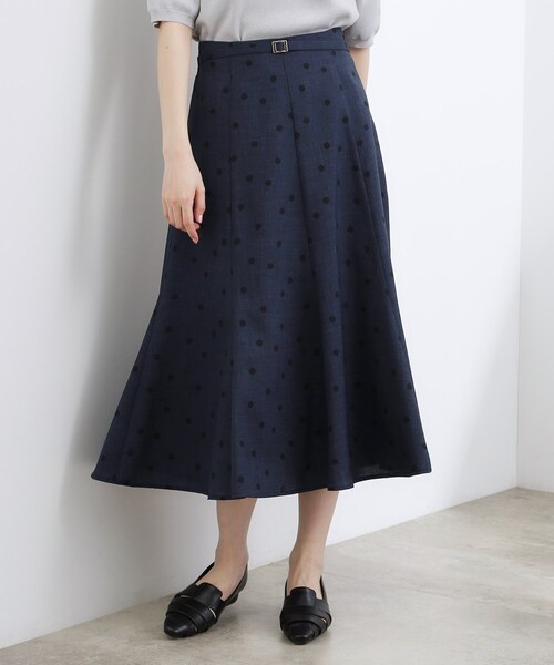 grove（グローブ）の「【貴島明日香さん着用・洗える】ランダムドットマーメイドスカート（スカート・レディース・サックスブルー/ベージュ系5/ネイビー系5・02/03）」の16枚目の写真