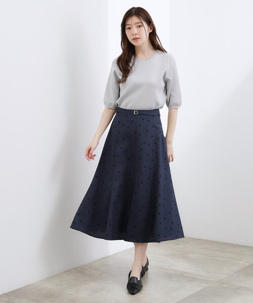 grove（グローブ）の「【貴島明日香さん着用・洗える】ランダムドットマーメイドスカート（スカート・レディース・サックスブルー/ベージュ系5/ネイビー系5・02/03）」の17枚目の写真