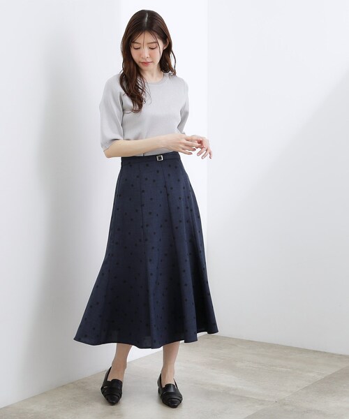 grove（グローブ）の「【貴島明日香さん着用・洗える】ランダムドットマーメイドスカート（スカート・レディース・サックスブルー/ベージュ系5/ネイビー系5・02/03）」の18枚目の写真