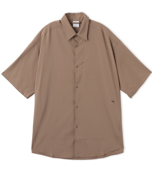PUMA(プーマ)の「PUMA OVERSIZED SS SHIRT / プーマ ユニセックス オーバーサイズド ショートスリーブ シャツ(シャツ/ブラウス・メンズ・ブラック/ベージュ/グリーン・S/XL/L/M)」の2枚目の写真