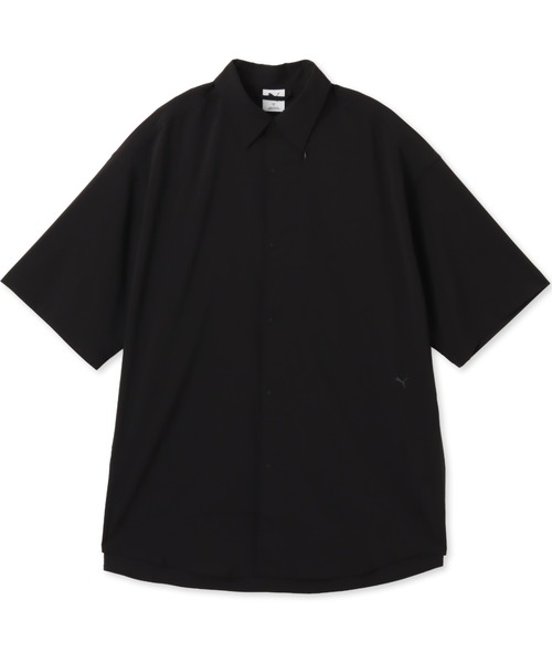 PUMA(プーマ)の「PUMA OVERSIZED SS SHIRT / プーマ ユニセックス オーバーサイズド ショートスリーブ シャツ(シャツ/ブラウス・メンズ・ブラック/ベージュ/グリーン・S/XL/L/M)」の1枚目の写真