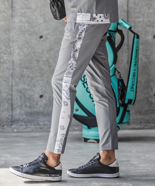1minute 1second(ワンミニットワンセカンド)の「mp14689-nylon x knit line easy pants イージーパンツ(1M26N020)(その他パンツ・メンズ・ブラック×ホワイト/ブラック×ブラック/グレー・S/XL/L/M)」の5枚目の写真