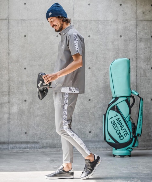 1minute 1second(ワンミニットワンセカンド)の「mp14689-nylon x knit line easy pants イージーパンツ(1M26N020)(その他パンツ・メンズ・ブラック×ホワイト/ブラック×ブラック/グレー・S/XL/L/M)」の10枚目の写真