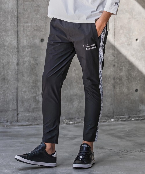 1minute 1second(ワンミニットワンセカンド)の「mp14689-nylon x knit line easy pants イージーパンツ(1M26N020)(その他パンツ・メンズ・ブラック×ホワイト/ブラック×ブラック/グレー・S/XL/L/M)」の11枚目の写真