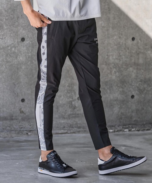 1minute 1second(ワンミニットワンセカンド)の「mp14689-nylon x knit line easy pants イージーパンツ(1M26N020)(その他パンツ・メンズ・ブラック×ホワイト/ブラック×ブラック/グレー・S/XL/L/M)」の12枚目の写真