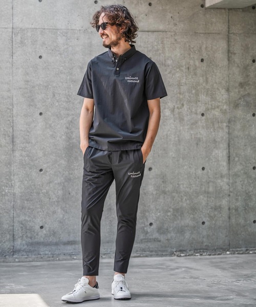 1minute 1second(ワンミニットワンセカンド)の「mp14689-nylon x knit line easy pants イージーパンツ(1M26N020)(その他パンツ・メンズ・ブラック×ホワイト/ブラック×ブラック/グレー・S/XL/L/M)」の20枚目の写真