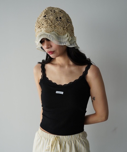 SANSeLF（サンセルフ）の「【SANSeLF】レースクロシェハット saa26s027（ハット・レディース・ライトベージュ/ベージュ・FREE）」の3枚目の写真