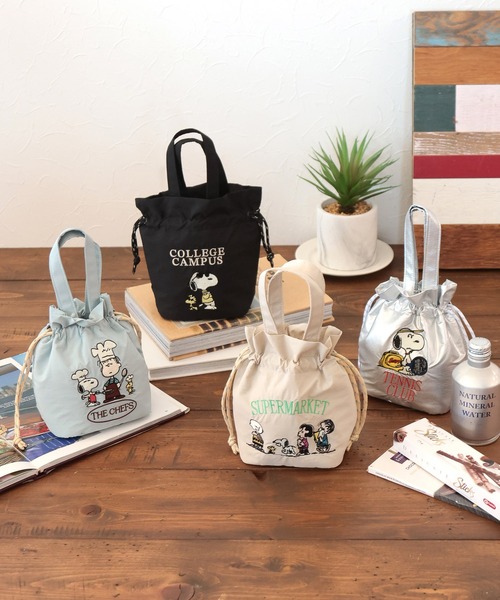 BAYFLOW（ベイフロー）の「【PEANUTS】保冷保温巾着トートS（トートバッグ・レディース・ライトグレー/ライトブルー/アイボリー/ブラック・0）」の21枚目の写真