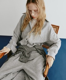 Aunt Marie's | ミックスツイードオーバーシャツ【セットアップ対応可】(シャツ/ブラウス)