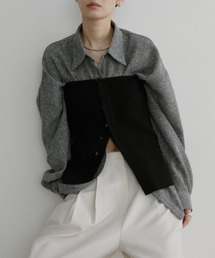 Aunt Marie's | ミックスツイードオーバーシャツ【セットアップ対応可】(シャツ/ブラウス)