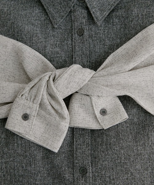 Aunt Marie's（アントマリーズ）の「ミックスツイードオーバーシャツ【セットアップ対応可】（シャツ/ブラウス・レディース・グレー/チャコールグレー/ナチュラル・FREE）」の15枚目の写真