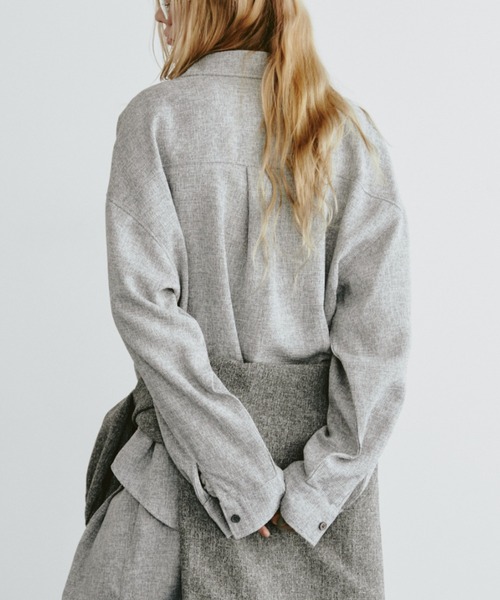 Aunt Marie's（アントマリーズ）の「ミックスツイードオーバーシャツ【セットアップ対応可】（シャツ/ブラウス・レディース・グレー/チャコールグレー/ナチュラル・FREE）」の20枚目の写真