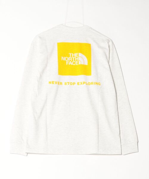 THE NORTH FACE(ザノースフェイス)の「ザ ノース フェイス THE NORTH FACE L/S Back Square Logo Tee_ロングスリーブバックスクエアロゴティー(Tシャツ/カットソー・メンズ・ホワイト×ブラック/グレー/ブラック・S/M/L/LL/3L)」の4枚目の写真