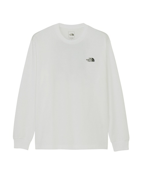 THE NORTH FACE(ザノースフェイス)の「ザ ノース フェイス THE NORTH FACE L/S Back Square Logo Tee_ロングスリーブバックスクエアロゴティー(Tシャツ/カットソー・メンズ・ホワイト×ブラック/グレー/ブラック・S/M/L/LL/3L)」の1枚目の写真
