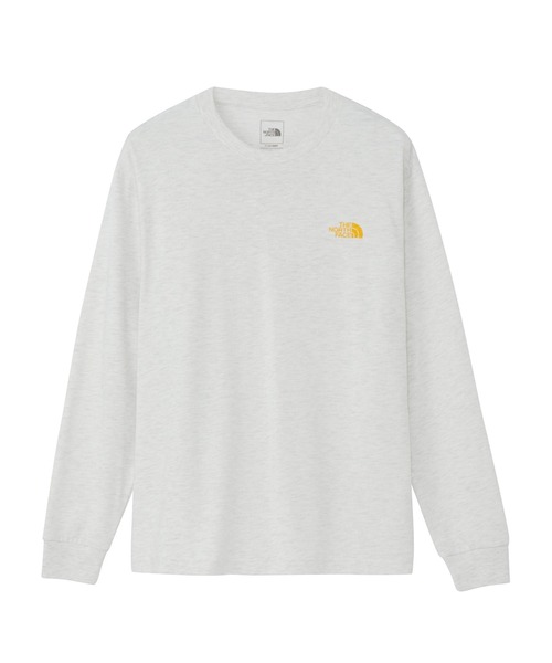 THE NORTH FACE(ザノースフェイス)の「ザ ノース フェイス THE NORTH FACE L/S Back Square Logo Tee_ロングスリーブバックスクエアロゴティー(Tシャツ/カットソー・メンズ・ホワイト×ブラック/グレー/ブラック・S/M/L/LL/3L)」の3枚目の写真