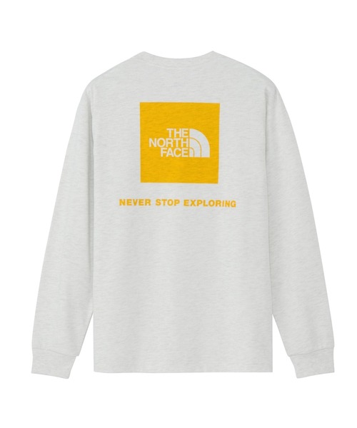 THE NORTH FACE(ザノースフェイス)の「ザ ノース フェイス THE NORTH FACE L/S Back Square Logo Tee_ロングスリーブバックスクエアロゴティー(Tシャツ/カットソー・メンズ・ホワイト×ブラック/グレー/ブラック・S/M/L/LL/3L)」の7枚目の写真