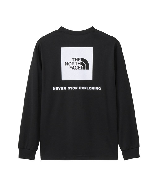 THE NORTH FACE(ザノースフェイス)の「ザ ノース フェイス THE NORTH FACE L/S Back Square Logo Tee_ロングスリーブバックスクエアロゴティー(Tシャツ/カットソー・メンズ・ホワイト×ブラック/グレー/ブラック・S/M/L/LL/3L)」の6枚目の写真