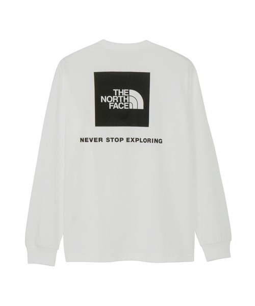 THE NORTH FACE(ザノースフェイス)の「ザ ノース フェイス THE NORTH FACE L/S Back Square Logo Tee_ロングスリーブバックスクエアロゴティー(Tシャツ/カットソー・メンズ・ホワイト×ブラック/グレー/ブラック・S/M/L/LL/3L)」の5枚目の写真