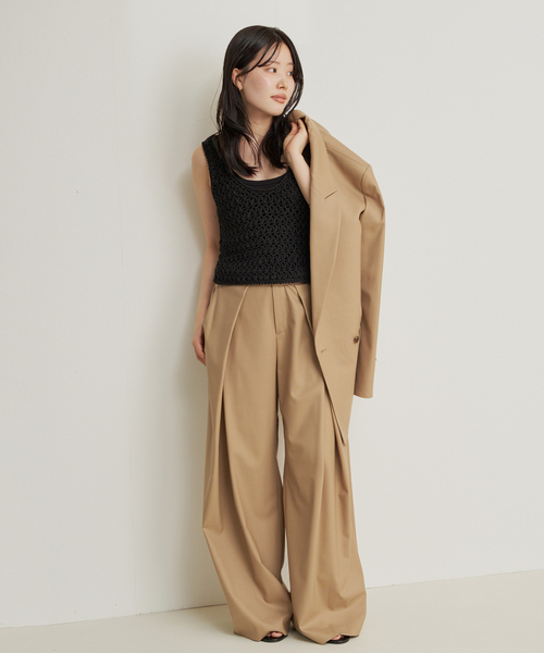 plage（プラージュ）の「R’IAM HAND ニットタンク（タンクトップ・レディース・ホワイト/ブラック・FREE）」の6枚目の写真