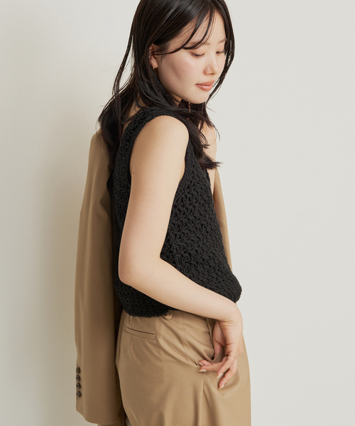 plage（プラージュ）の「R’IAM HAND ニットタンク（タンクトップ・レディース・ホワイト/ブラック・FREE）」の14枚目の写真