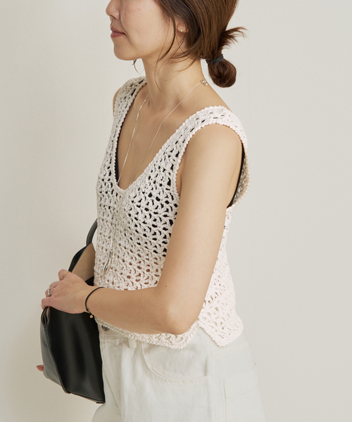 plage（プラージュ）の「R’IAM HAND ニットタンク（タンクトップ・レディース・ホワイト/ブラック・FREE）」の20枚目の写真