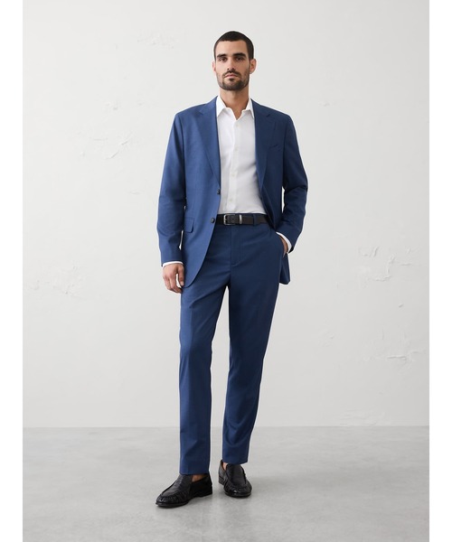 Banana Republic ソロテックス ネイビー スーツセットアップ M セール】BANANA REPUBLIC FACTORY STORE ミニチェック スーツ