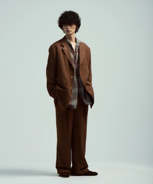 BED J.W. FORD(ベッドフォード)の「【BED J.W. FORD/ベッドフォード】Nice Material Easy J(テーラードジャケット・メンズ・ブラウン/ブラック・0)」の5枚目の写真