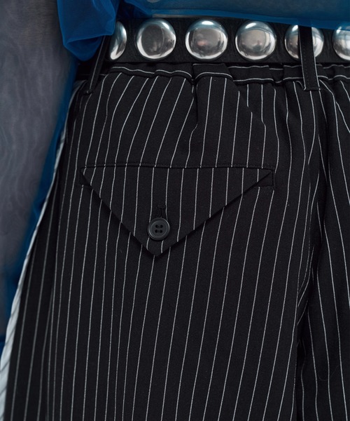 seyto(セイト)の「Stripe line wide straight pants / ストライプサイドラインストレートパンツ(スラックス・メンズ・ブラック/ブラウン・2/1/3)」の17枚目の写真