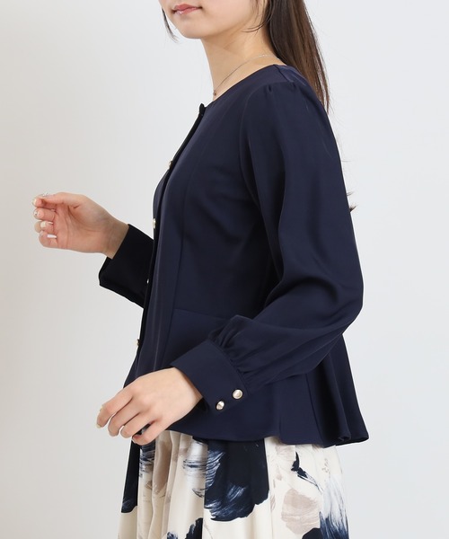 ASTORIA ODIER（アストリアオディール）の「ペプラムブラウス（シャツ/ブラウス・レディース・ホワイト/ミント/ネイビー・MEDIUM）」の20枚目の写真