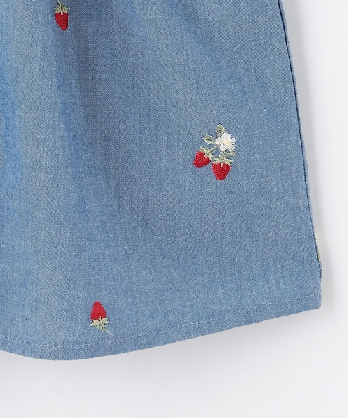 petit main(プティマイン)の「【リンク】いちごパフチュニック(シャツ/ブラウス・キッズ・ブラック/アイボリー/ブルー・130cm/80cm/110cm/120cm/90cm/100cm)」の14枚目の写真