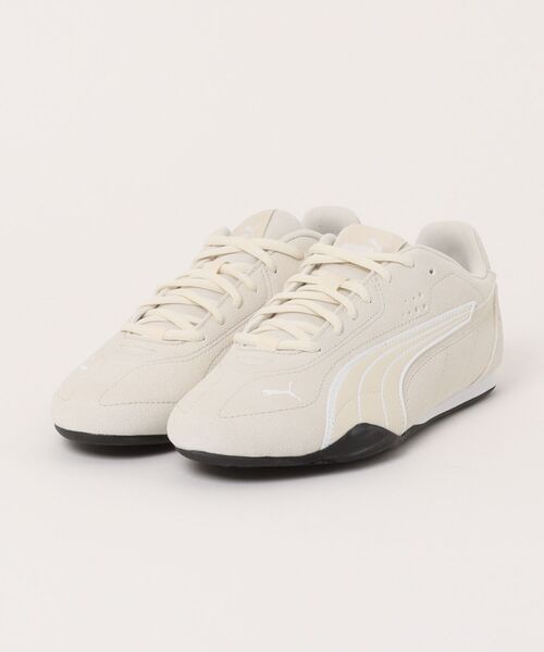PUMA(プーマ)の「【PUMA】プーマ CATCH SD(キャッチ スエード)ロープロファイルスニーカー 402681(スニーカー・レディース・ライトベージュ/ブラック×ホワイト/レッド・23.0cm/23.5cm/24.0cm/24.5cm/25.0cm)」の2枚目の写真
