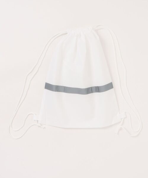 LIFEMAX(ライフマックス)の「【LIFEMAX/ライフマックス】不織布リフレクター付巾着リュック/【4色展開】ナップサック 軽量 反射板 通学 体操着入れ(バックパック/リュック・メンズ・レッド/オフホワイト/ブラック系その他・FREE)」の8枚目の写真