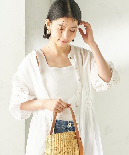 MILLER（ミラー）の「【SHIPS別注】miller: 2パック 2WAY タンクトップ（タンクトップ・レディース・ブラック/ホワイト/ブラウン・ONE SIZE）」の7枚目の写真