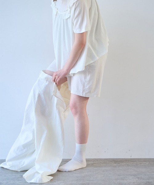 bulle de savon(ビュルデサボン)の「コットン/モダール 40/1天竺 ペチパンツ(その他パンツ・レディース・ベージュ/グレー/ブラック・FREE)」の4枚目の写真