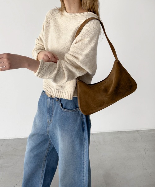 CANAL JEAN(キャナルジーン)の「El mar ラグラン袖ロールアップニット(ニット/セーター・レディース・ブラック/ベージュ・ONE SIZE)」の3枚目の写真