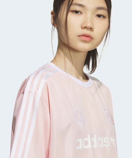 adidas（アディダス）の「adidas/アディダス SSLジャージ ユニフォーム風 ゲームシャツ サッカーTシャツ スポーティー 2026年春夏（Tシャツ/カットソー・メンズ・ホワイト/ブラック/ライトピンク・S/M/L/XL）」の14枚目の写真