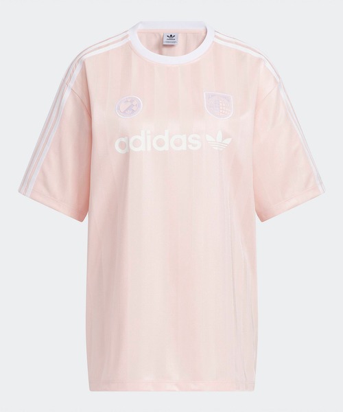 adidas（アディダス）の「adidas/アディダス SSLジャージ ユニフォーム風 ゲームシャツ サッカーTシャツ スポーティー 2026年春夏（Tシャツ/カットソー・メンズ・ホワイト/ブラック/ライトピンク・S/M/L/XL）」の18枚目の写真