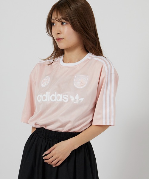 adidas（アディダス）の「adidas/アディダス SSLジャージ ユニフォーム風 ゲームシャツ サッカーTシャツ スポーティー 2026年春夏（Tシャツ/カットソー・メンズ・ホワイト/ブラック/ライトピンク・S/M/L/XL）」の12枚目の写真