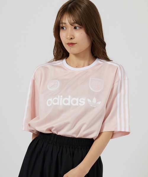 adidas（アディダス）の「adidas/アディダス SSLジャージ ユニフォーム風 ゲームシャツ サッカーTシャツ スポーティー 2026年春夏（Tシャツ/カットソー・メンズ・ホワイト/ブラック/ライトピンク・S/M/L/XL）」の11枚目の写真