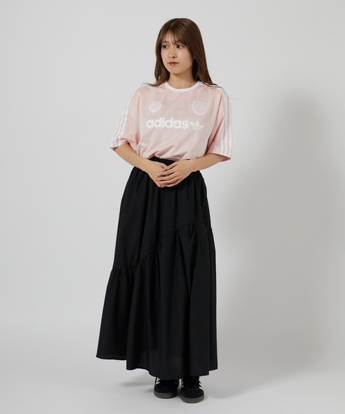 adidas（アディダス）の「adidas/アディダス SSLジャージ ユニフォーム風 ゲームシャツ サッカーTシャツ スポーティー 2026年春夏（Tシャツ/カットソー・メンズ・ホワイト/ブラック/ライトピンク・S/M/L/XL）」の9枚目の写真