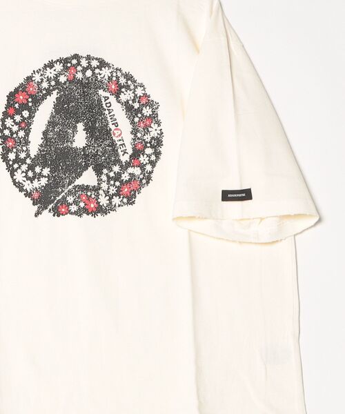 ADAM PATEK(アダムパテック)の「【ADAMPATEK/アダムパテック】flower anarchy short sleeve pigment/フラワーアナーキープリントピグメントTシャツ(Tシャツ/カットソー・メンズ・ホワイト・1)」の2枚目の写真