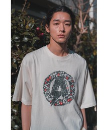 【ADAMPATEK/アダムパテック】flower anarchy short sleeve pigment/フラワーアナーキープリントピグメントTシャツ