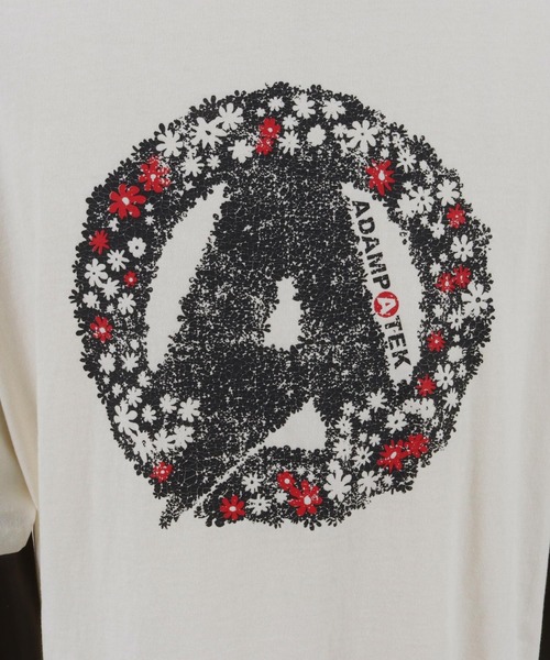ADAM PATEK(アダムパテック)の「【ADAMPATEK/アダムパテック】flower anarchy short sleeve pigment/フラワーアナーキープリントピグメントTシャツ(Tシャツ/カットソー・メンズ・ホワイト・1)」の5枚目の写真