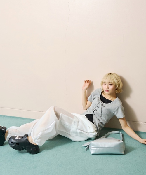 LOVETOXIC(ラブトキシック)の「【LTXC】シアードッキングカーゴパンツ(カーゴパンツ・キッズ・ホワイト・L:160cm/M:150cm/S:140cm/130cm)」の2枚目の写真