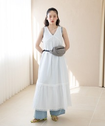 RAGEBLUE（レイジブルー）の「コットンレ－スティアードワンピース（ワンピース）」