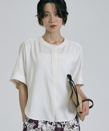 qualite（カリテ）の「【ベストセラーアイテム!新色追加】リネンライクスリットブラウス セットアップ対応 春服 夏服 オフィスカジュアル（シャツ/ブラウス）」
