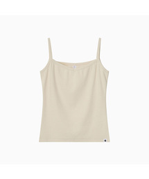 BASIC RIBBED V-NECK SLEEVELESS, CREAM